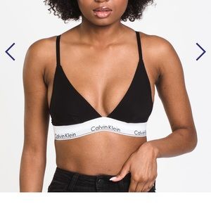 Black Calvin Klein Triangle Bra